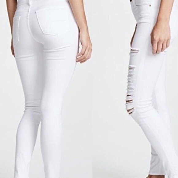 Frame NWT Le High Skinny Distressed Blanc … - Picture 2 of 11